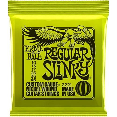 Струни для електрогітари 6 шт Ernie Ball 2221 Regular Slinky Nickel Wound 10/46 Струни для електрогітари 6 шт Ernie Ball 2221 Regular Slinky Nickel Wound 10/46