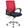 Офісне крісло керівника Richman Флеш Сітка Хром М1 Tilt Чорно-Червоне