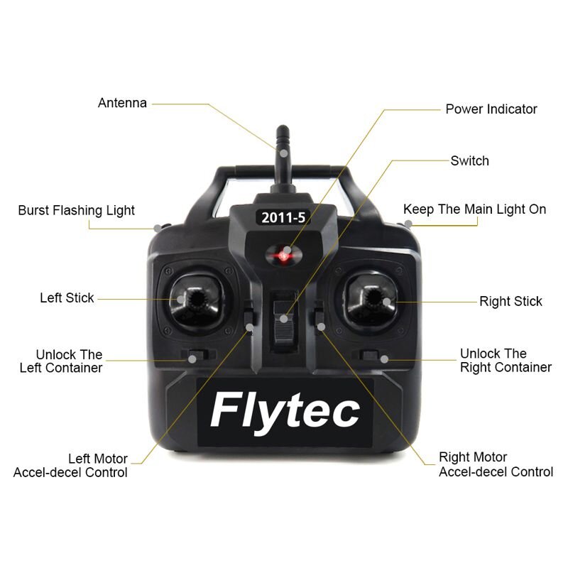 Кораблик для підгодовування риби Flytec HQ2011 на радіоуправлінні, чорна годівниця