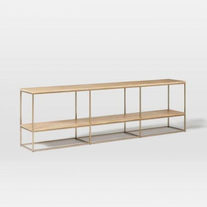 Тумба підставка для TV у стилі Loft NS-2171 730x2400x300 мм Золотой