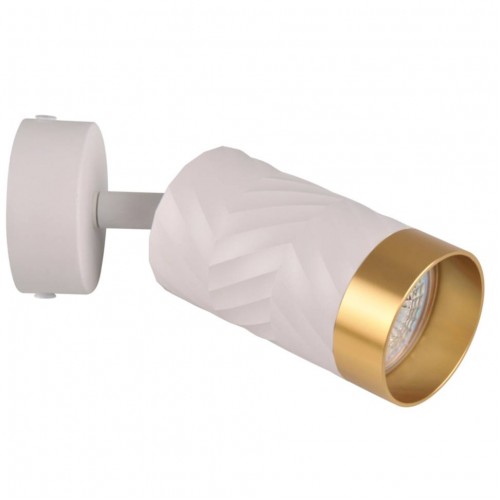 Спот Polux Arras 5.5x5.5x10 см Біло-золотистий (Pol323590) Спот Polux Arras 5.5x5.5x10 см Біло-золотистий (Pol323590)