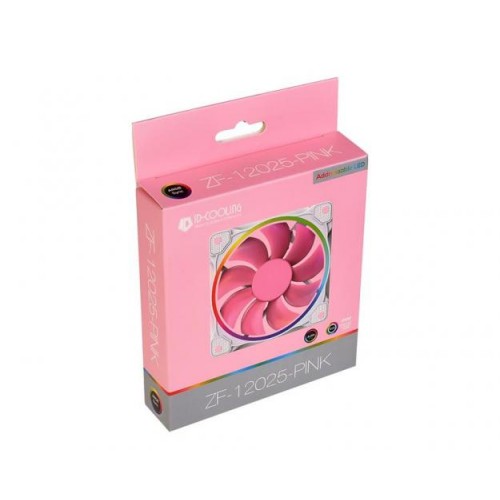 Вентилятор ID-Cooling ZF-12025-PINK ARGB (Single Pack), 120x120x25мм, 4-pin PWM, білий з рожевим в інтернет супермаркеті PbayMarket!