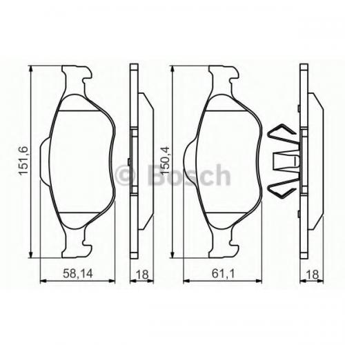 Колодки гальмові Bosch дискові передні FORD/MAZDA Fiesta/Fusion/121 F 1.25-1.6 0986495220 в інтернет супермаркеті PbayMarket!