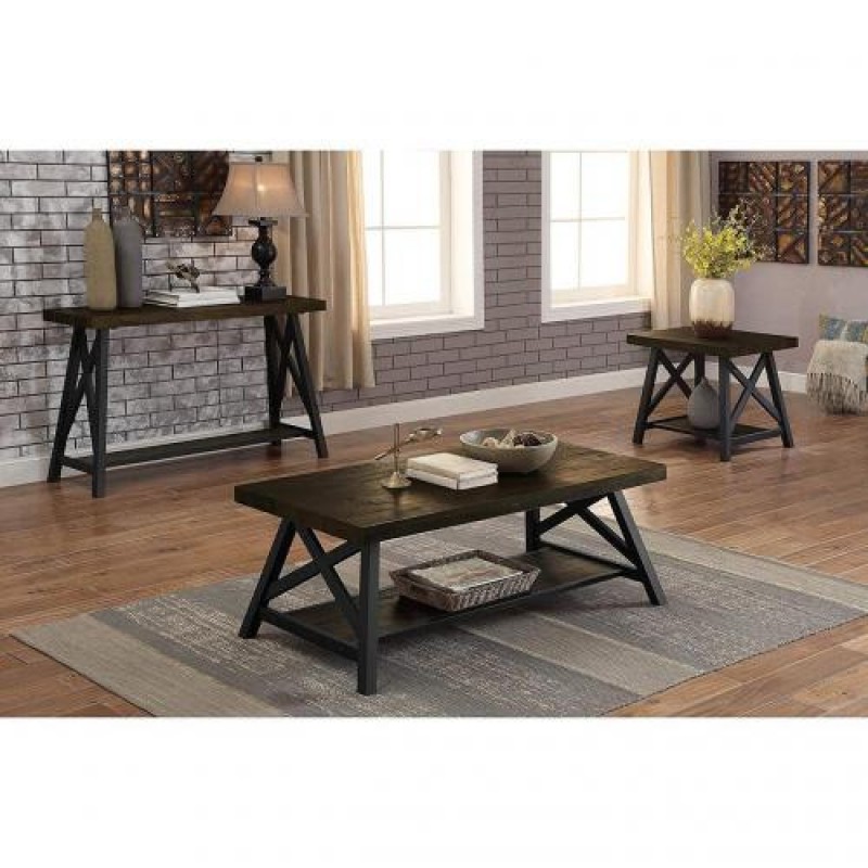 Консоль для дому в стилі Loft NS-386 740x900x300 мм Черный