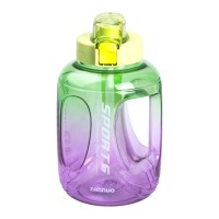 Пляшка для води спортивна з трубочкою YIWU 1600 мл Зелений (HP-14-35GR)