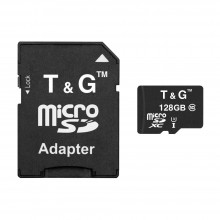 Карта пам'яті MicroSDXC 128GB UHS-I U3 Class 10 T&G + SD-adapter (TG-128GBSD10U3-01)