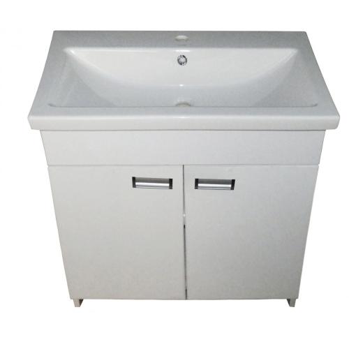 Тумба Mikola-M пластикова 2.0 внутрішня поличка з умивальником Como 80 см Тумба Mikola-M пластикова 2.0 внутрішня поличка з умивальником Como 80 см