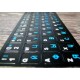 Наклейки букви на клавіатуру KeyBoard Російська/Англійська 11x13 мм Чорний/сині російські букви (gab_krp40xJwX17564)