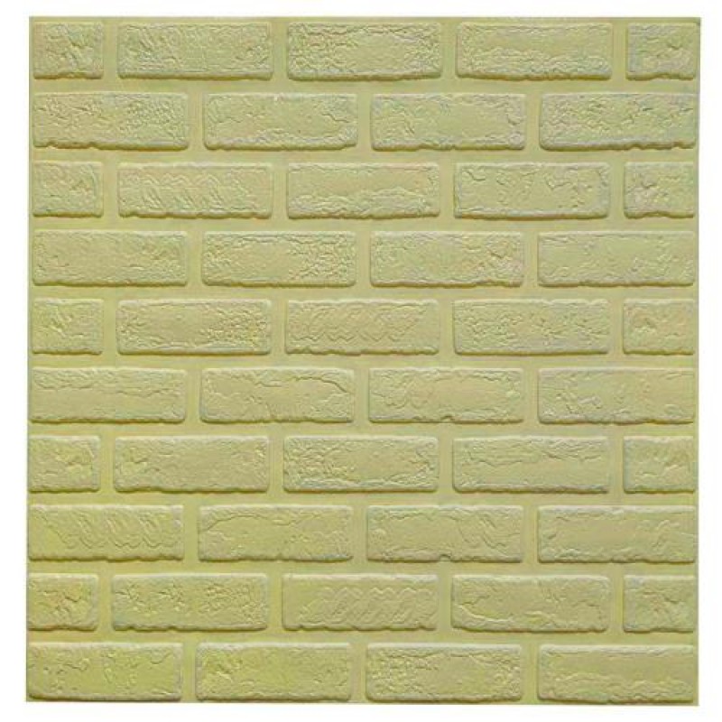 Самоклеюча декоративна 3D панель Loft Expert 3607-5 Цегла деко бежева 700x700x5 мм