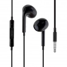 Дротові навушники вкладиші з мікрофоном XO EP43 3.5 mm 1.2 m Black