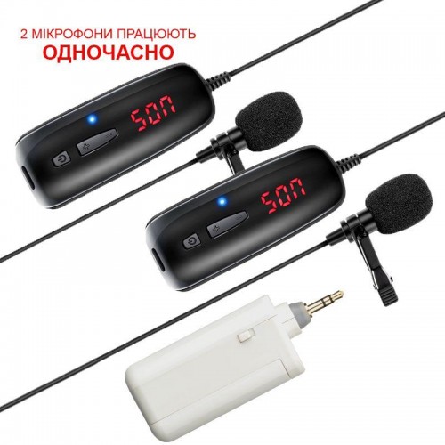 Бездротовий мікрофон для телефону, смартфона з 2-ма мікрофонами Savetek P8-UHF (100727) в інтернет супермаркеті PbayMarket!