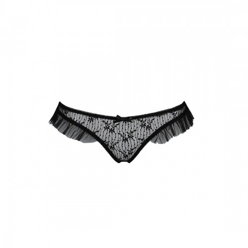 Трусики з оборками DONIA THONG black XXL/XXXL - Passion Exclusive в інтернет супермаркеті PbayMarket!