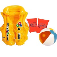 Надувний набір 3 в 1 «Pool School» Intex 66660 серія «Школа плавання» (жилет 58660, нарукавники 58642)