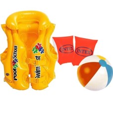 Надувний набір 3 в 1 «Pool School» Intex 66660 серія «Школа плавання» (жилет 58660, нарукавники 58642)