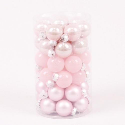 Кульки скляні Flora D 2,5 см 48 шт Рожевий (44534) в інтернет супермаркеті PbayMarket!