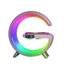 Настільна смарт лампа-нічник No Brand G-Smart RGB бездротовою зарядкою 15W і Bluetooth-колонкою 3W (GL-White)