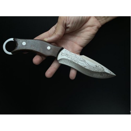 Ніж туристичний Gorillas BBQ 1-2460 24.5 см Коричневий (KN1064) Ніж туристичний Gorillas BBQ 1-2460 24.5 см Коричневий (KN1064)