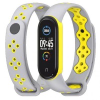 Ремінець MiJobs Sport Style для Xiaomi Mi Band 5/6 Grey Yellow Ремінець MiJobs Sport Style для Xiaomi Mi Band 5/6 Grey Yellow