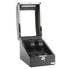 Скринька Salvadore для підзаводу 2 годинників 3024/2BC/DF9 19х26х21,5 см Чорний