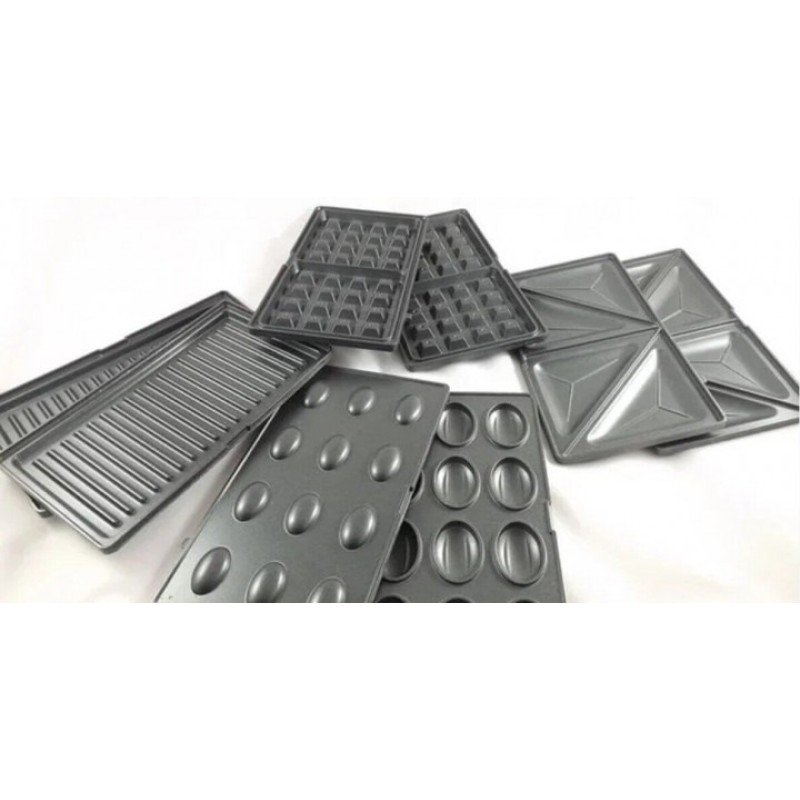 Вафельниця-Бутербродниця зі знімними формами Royals Berg GT-779 1200W Чорний