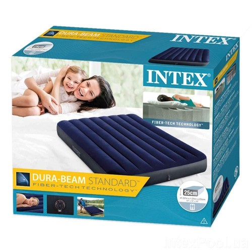 Матрац полуторний надувний Intex 64758 137х191х25 см Матрац полуторний надувний Intex 64758 137х191х25 см