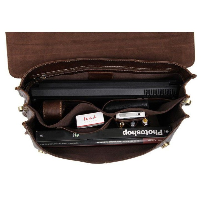 Сумка чоловіча Vintage 14085 для ноутбука Коричнева, Коричневий