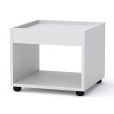 Квадратний стіл журнальний 1 Компанит МГ 6 42х42х35 см Альба білий