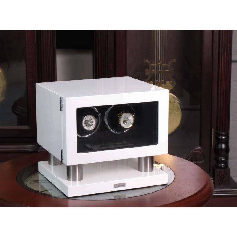 Скринька Salvadore для підзаводу 2 годинників 8002/WF/DF 2x2 Білий