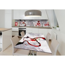 Наклейка 3Д вінілова на стіл Zatarga «Кров кохання» 600х1200 мм для будинків, квартир, столів, кав'ярень, кафе