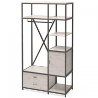 Шафа для зберігання в стилі Loft NS-2256 2550x1330x600 мм Черный Шафа для зберігання в стилі Loft NS-2256 2550x1330x600 мм Черный