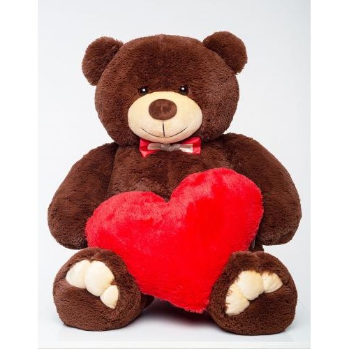 Плюшевий ведмедик з серцем Mister Medved Ренді 130 см Бурий (031) Плюшевий ведмедик з серцем Mister Medved Ренді 130 см Бурий (031)