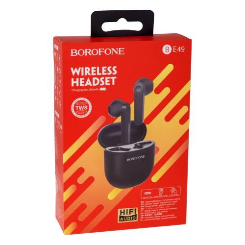 Бездротові навушники Borofone BE49 Serenity TWS Type C Bluetooth 5.0 300 mah Black