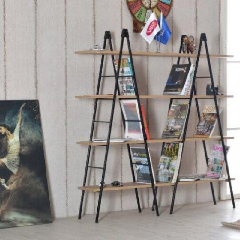 Стелаж для зберігання в стилі Loft Чорний NS-1847 1830x1400x300 мм