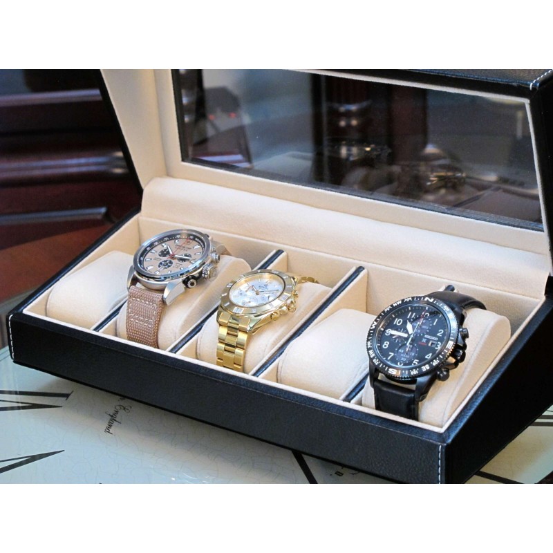 Шкатулка для зберігання годинників Salvadore PB/3035/5.BL Чорний