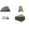Намет Sea to Summit Alto TR1 Mesh Inner Sil/PeU Fly NFR 215х107/60 см Зелений (1033-STS ATS2039-01160410)