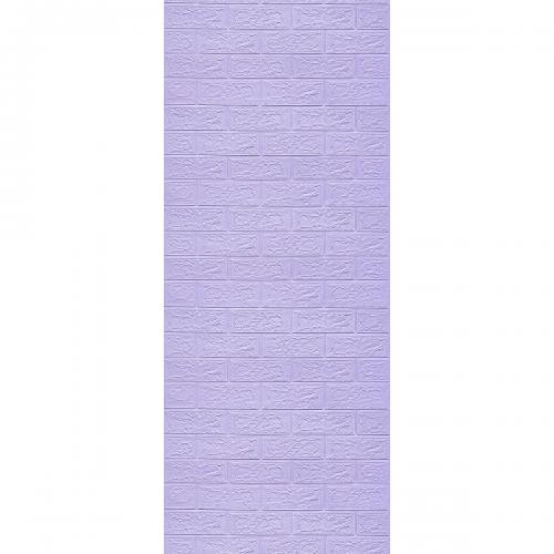 Самоклеюча декоративна 3D панель під світло-фіолетову цеглу в рулоні 20 м 3D Loft 20000x700x3мм
