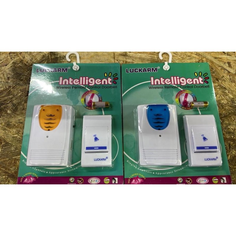Дверний дзвінок бездротовий на батарейках LUCKARM 12V 23A White