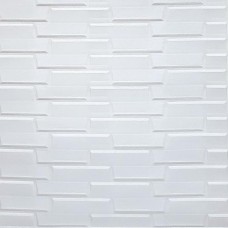 Самоклеюча декоративна панель 3D біла кладка в рулоні 3D Loft 3080x700x5мм