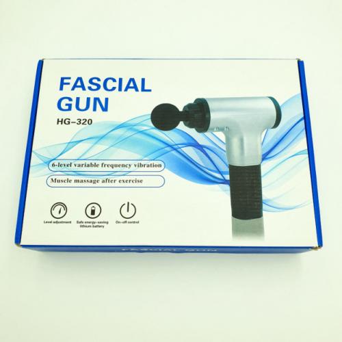 Портативний масажер для тіла 4 насадки Fascial Gun KH-320 Синій (VD194849299) Портативний масажер для тіла 4 насадки Fascial Gun KH-320 Синій (VD194849299)