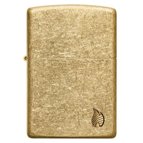 Запальничка бензинова Zippo Armor Tumbled Brass Series Flame 5,6х3,8х1,3 см Золотистий (46398) Запальничка бензинова Zippo Armor Tumbled Brass Series Flame 5,6х3,8х1,3 см Золотистий (46398)