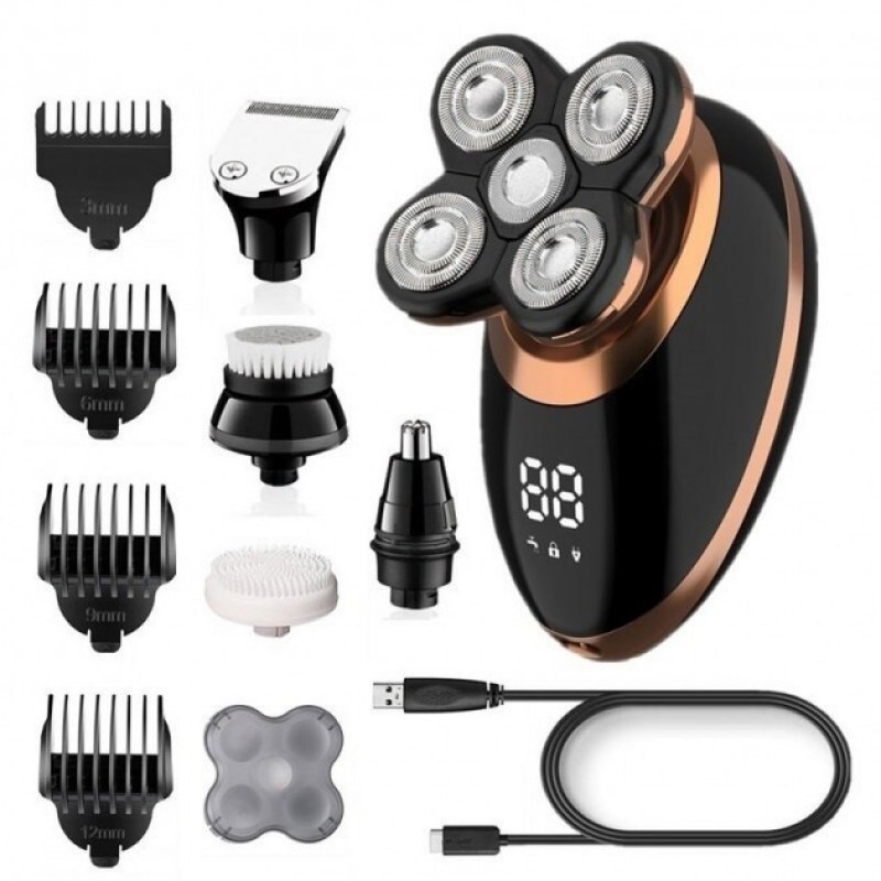 Чоловіча роторна акумуляторна електробритва VGR V-316 5 в 1