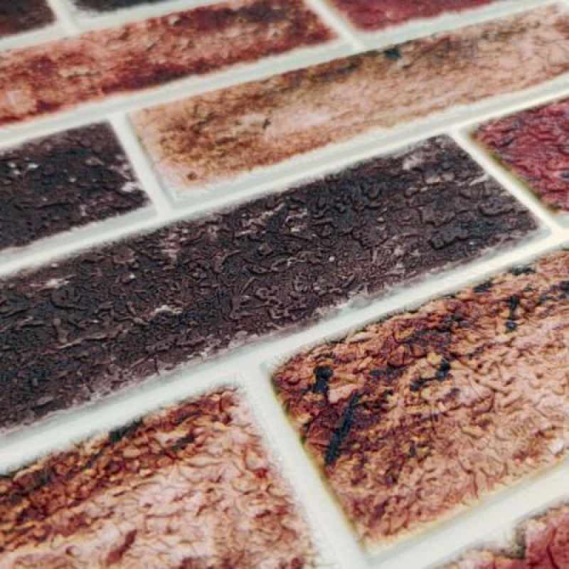 Самоклеюча 3D панель Sticker Wall SW-00001183 Цегла клінкер бежева 700х700х5мм