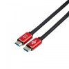 Кабель Atcom (24945) HDMI-HDMI ver 2.0, 4K, 5м Red/Gold, пакет в інтернет супермаркеті PbayMarket!