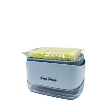 Дозатор для миючого засобу з губкою A-PLUS 5775 14,2х9,8х8,5 см