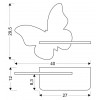 Настінний світильник Candellux Butterfly 40x29.5 см Коричнево-рожевий (21-85177)