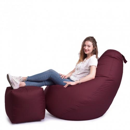Крісло Мішок Груша Оксфорд 150х100 Студія Комфорту Великий бордовий Крісло Мішок Груша Оксфорд 150х100 Студія Комфорту Великий бордовий