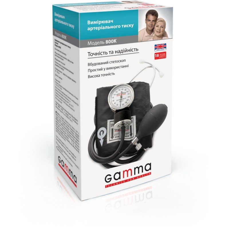 Тонометр механічний із вбудованим стетоскопом Gamma 800К