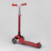 Самокат триколісний Best Scooter складане алюмінієве кермо, 4 колеса PU зі світлом Red (99639)