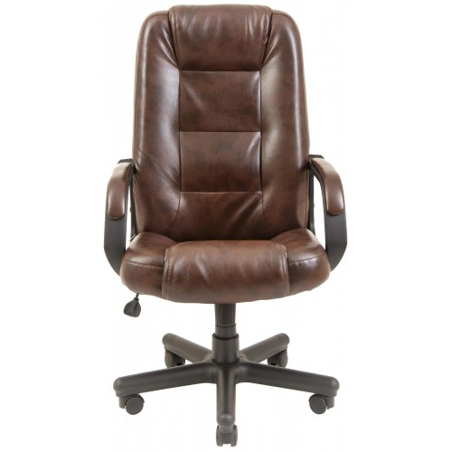 Офісне крісло керівника Richman Челсі Мадрас Dark Brown Пластик Річ М2 AnyFix Коричневе