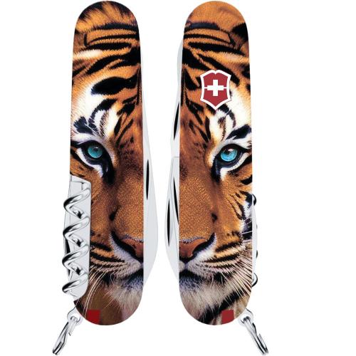 Складаний ніж Victorinox Climber Animal 91 мм 15 функцій Тигр (1.3703_F1030pw) Складаний ніж Victorinox Climber Animal 91 мм 15 функцій Тигр (1.3703_F1030pw)